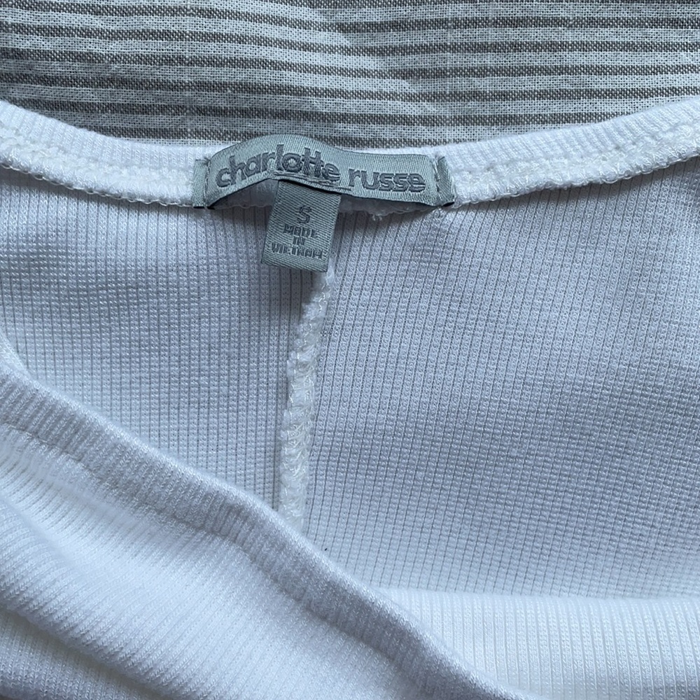 Charlotte Russe White Square Neck Tank Bodysuit - Picture 7 of 13